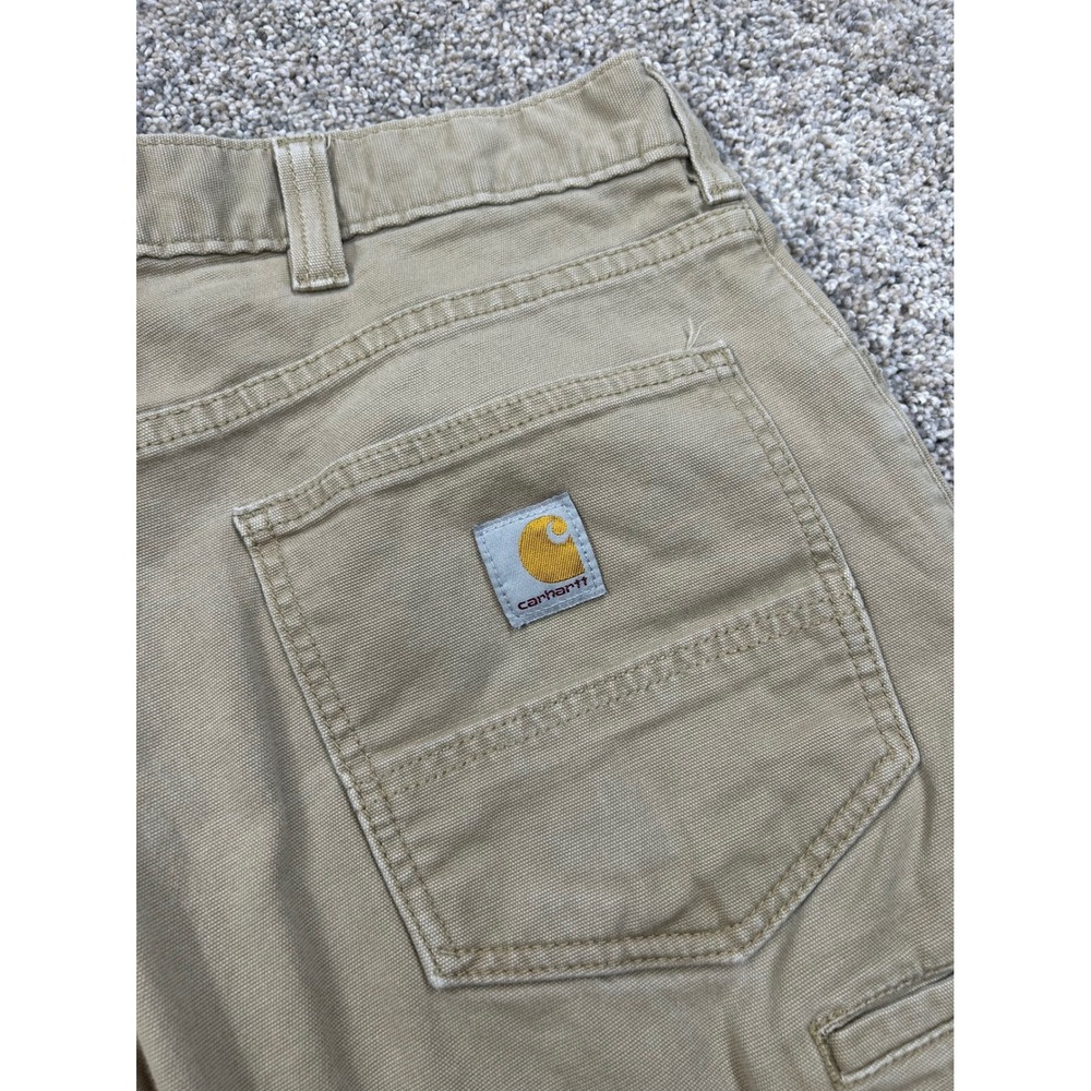 Carhartt Men BN2517-M Rugged Flex Relaxed Fit Canvas Work Pant Khaki 40x30 #0561